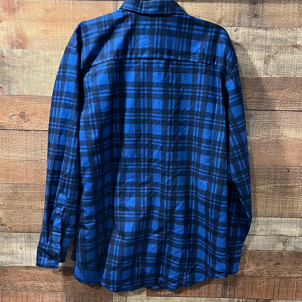 Dickies Men's Blue Plaid flannel Shirt large - Picture 3 of 7